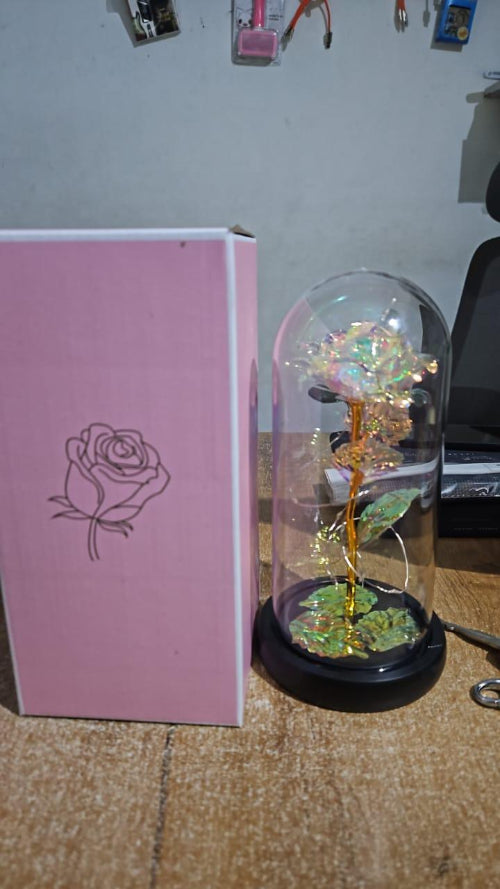 Rose Light Up Flower – Crystal Rose Diamond Lamp with LED Lights for Flowers, Unique Wedding Gifts