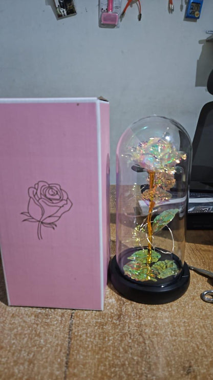 Rose Light Up Flower – Crystal Rose Diamond Lamp with LED Lights for Flowers, Unique Wedding Gifts